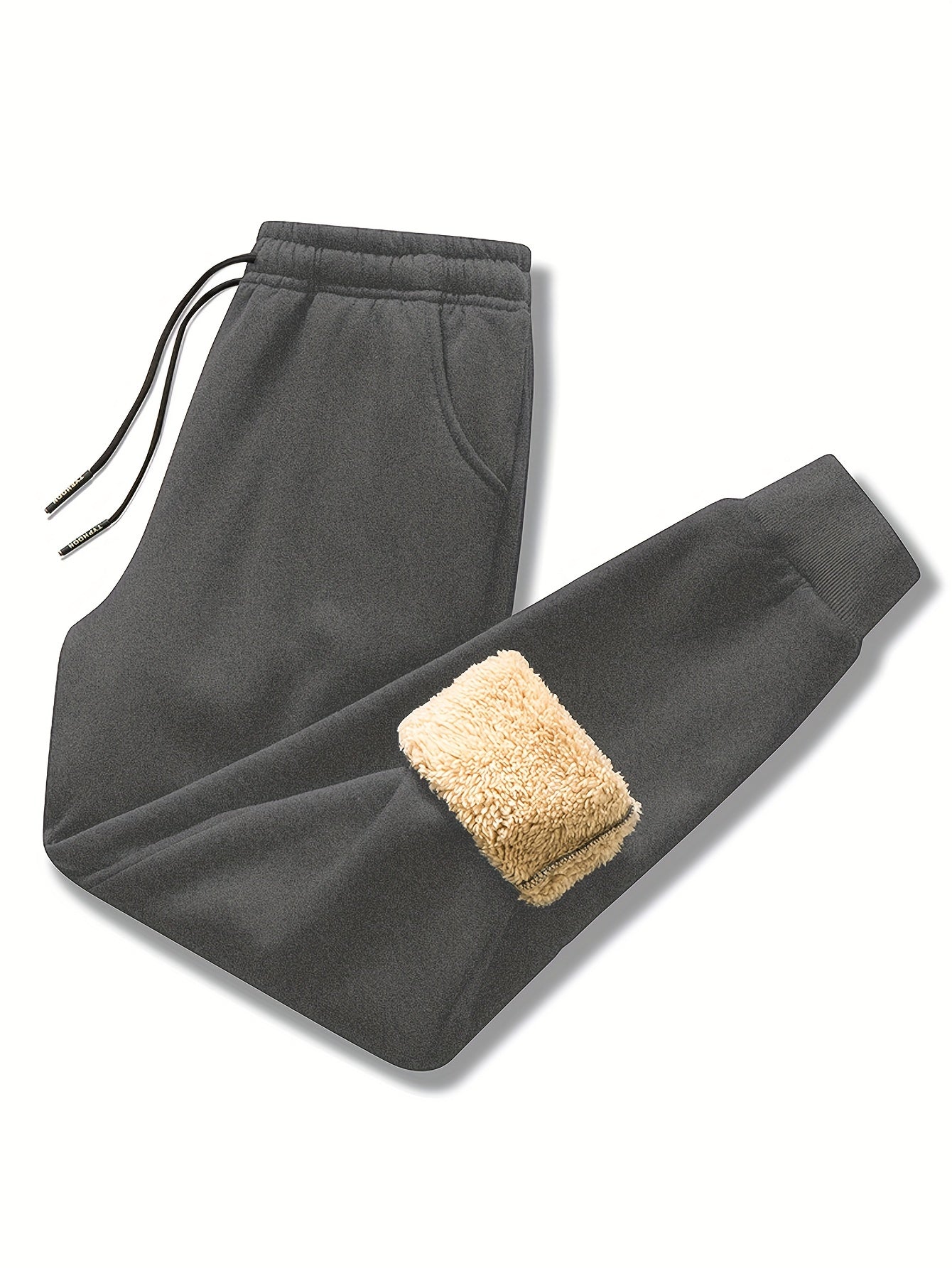 Men's Thickened Wool Warm Knit Drawstring Cropped Pants