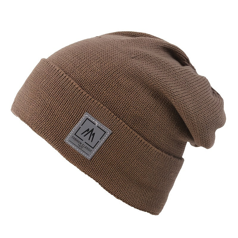 Men's Winter Warm Knitted Beanie Hat Velvet Lined Cycling Hat