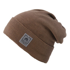 Men's Winter Warm Knitted Beanie Hat Velvet Lined Cycling Hat