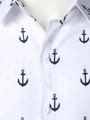 Floral Print Men Long Sleeve Casual Blouse