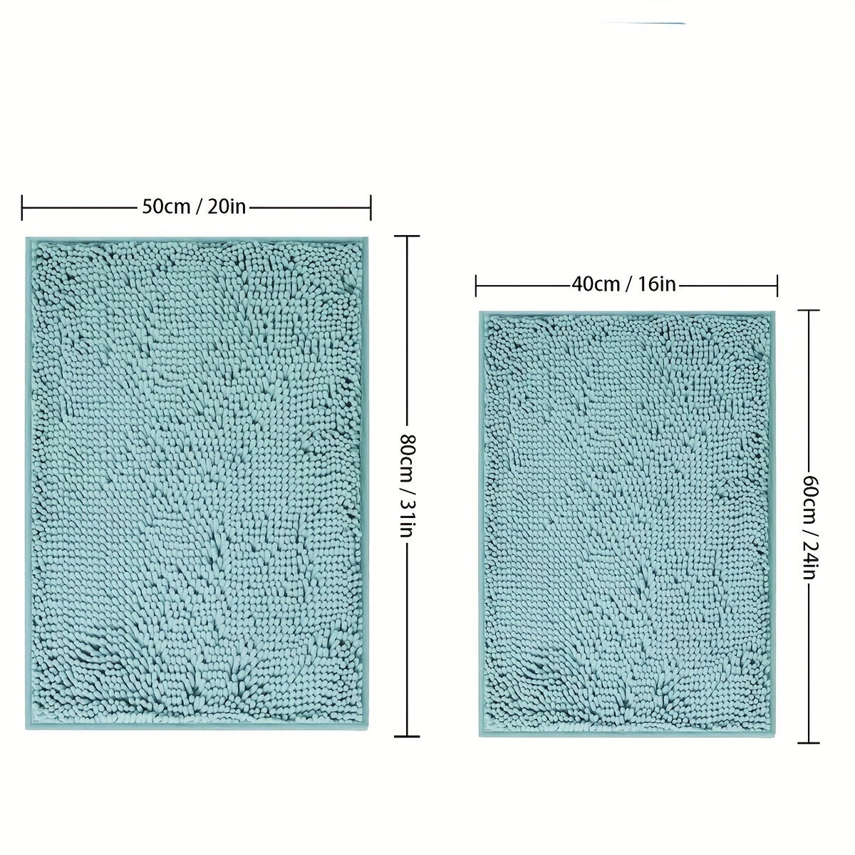 Soft Chenille Bath Rug Non Slip Quick Dry Shower Carpet Bathroom Accessory