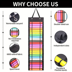 Vinyl Storage Organizer Wall Door Hanging Holds 48 Rolls