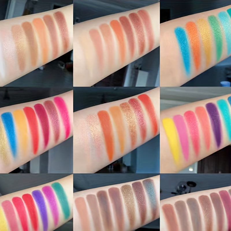 Multicolor Velvet Texture Eyeshadow Palette High Pigment Matte Shimmer Finish
