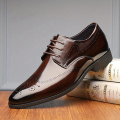 Men's Brogue Lace up Oxford Shoes Smart Casual Dress Shoes