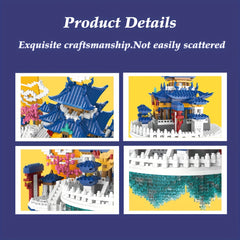 Architecture Palace Chinese Building Blocks Educational Model Set