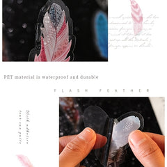 Feather Fantasy Notebook Stickers - 40 Sheets