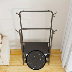 Double Rod Clothes Drying Rack With Hooks Standing Garment Clothes Rack