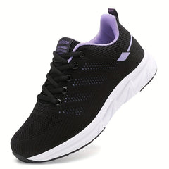 Women's Lace-up Breathable Sporty Running Shoes Lightweight Mesh Sneakers