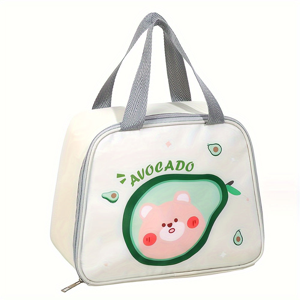 Cartoon Lunch Bag Oxford Cloth Bento Bag for Outdoor Camping