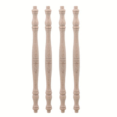 4pcs Wooden Baluster Spindles - 27.5 inch Crafts Woodworking Furniture H86
