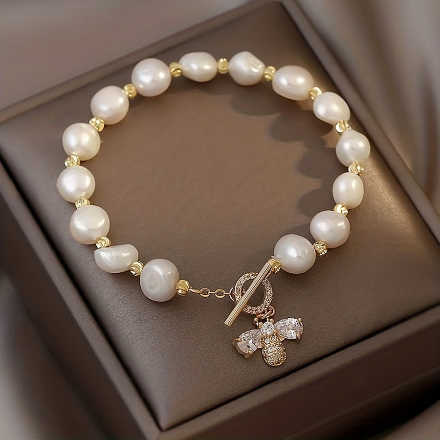 Baroque Shaped Pearl Bracelet for Teen Girls
