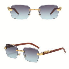 European Style Sunglasses with Marine Lens and Leopard Design