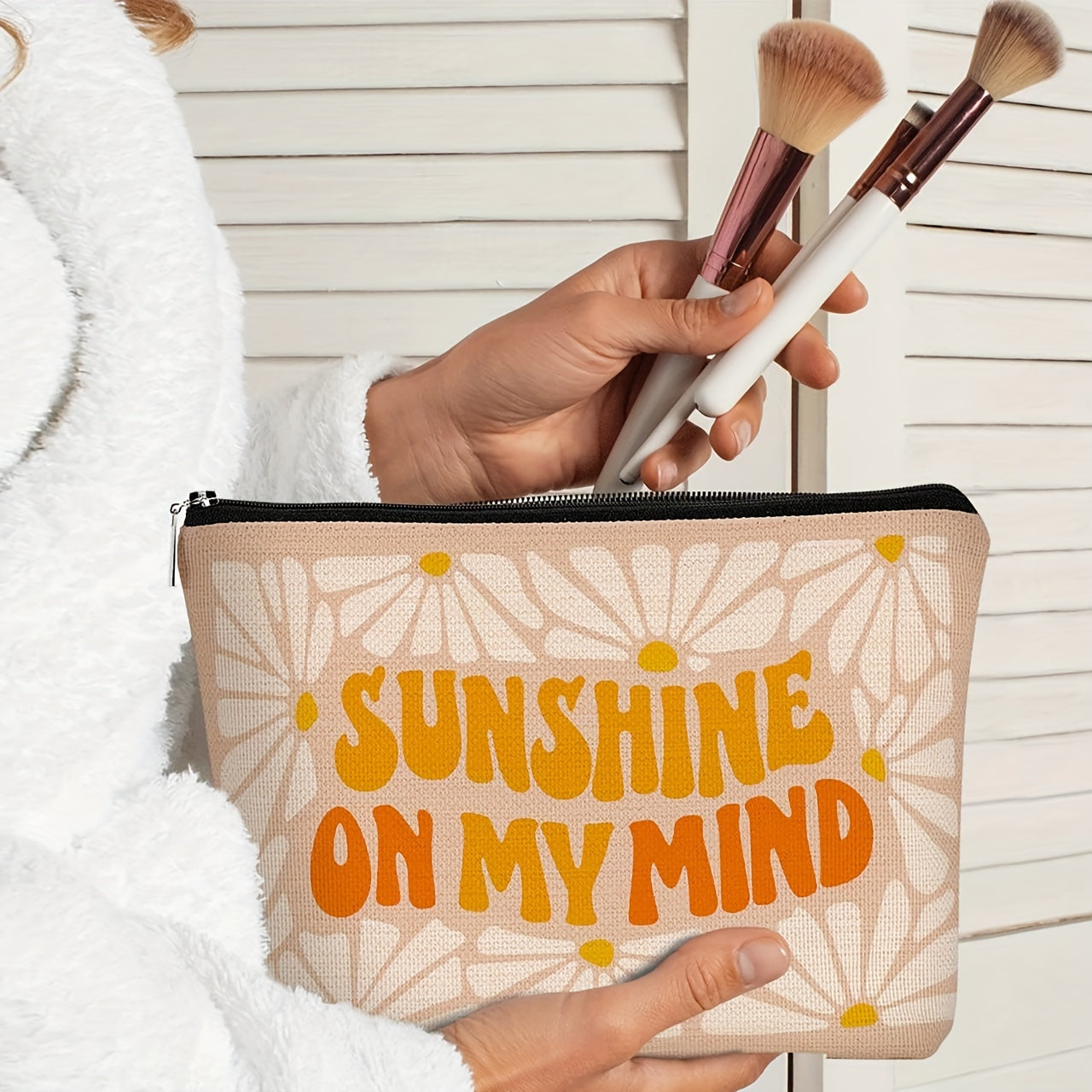 Bohemian Sunshine Cosmetic Bag Travel Wash Bag Gift Idea for Sisters