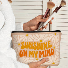 Bohemian Sunshine Cosmetic Bag Travel Wash Bag Gift Idea for Sisters