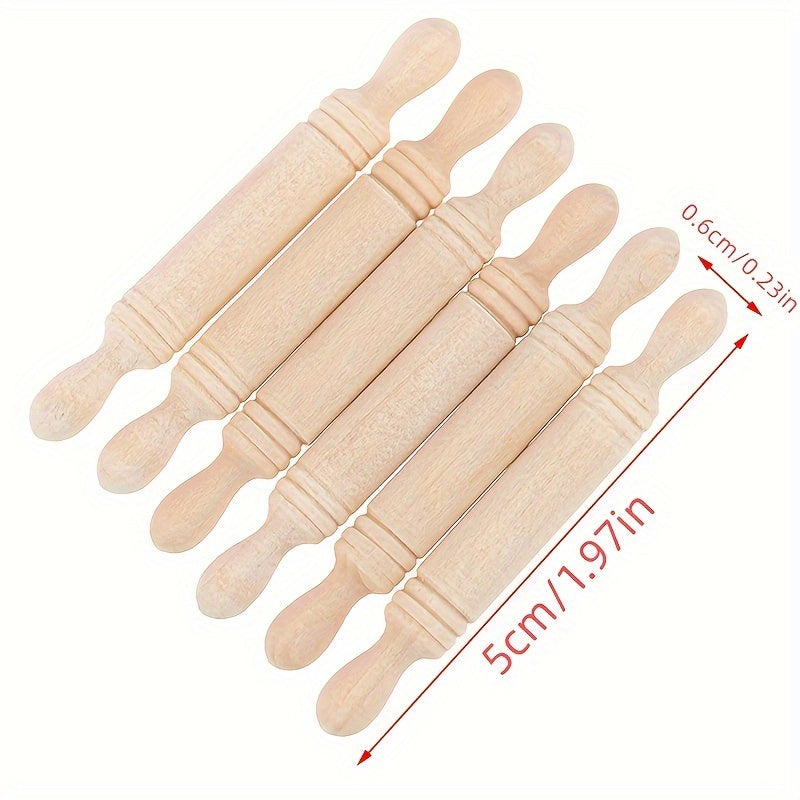 1:12 Dollhouse Miniatures Wooden Rolling Pin Kitchen Accessories