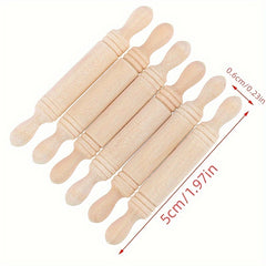 1:12 Dollhouse Miniatures Wooden Rolling Pin Kitchen Accessories