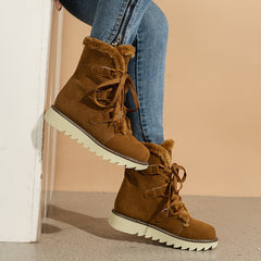 Plush Lined Thermal Snow Boots Non Slip Winter Warm Shoes