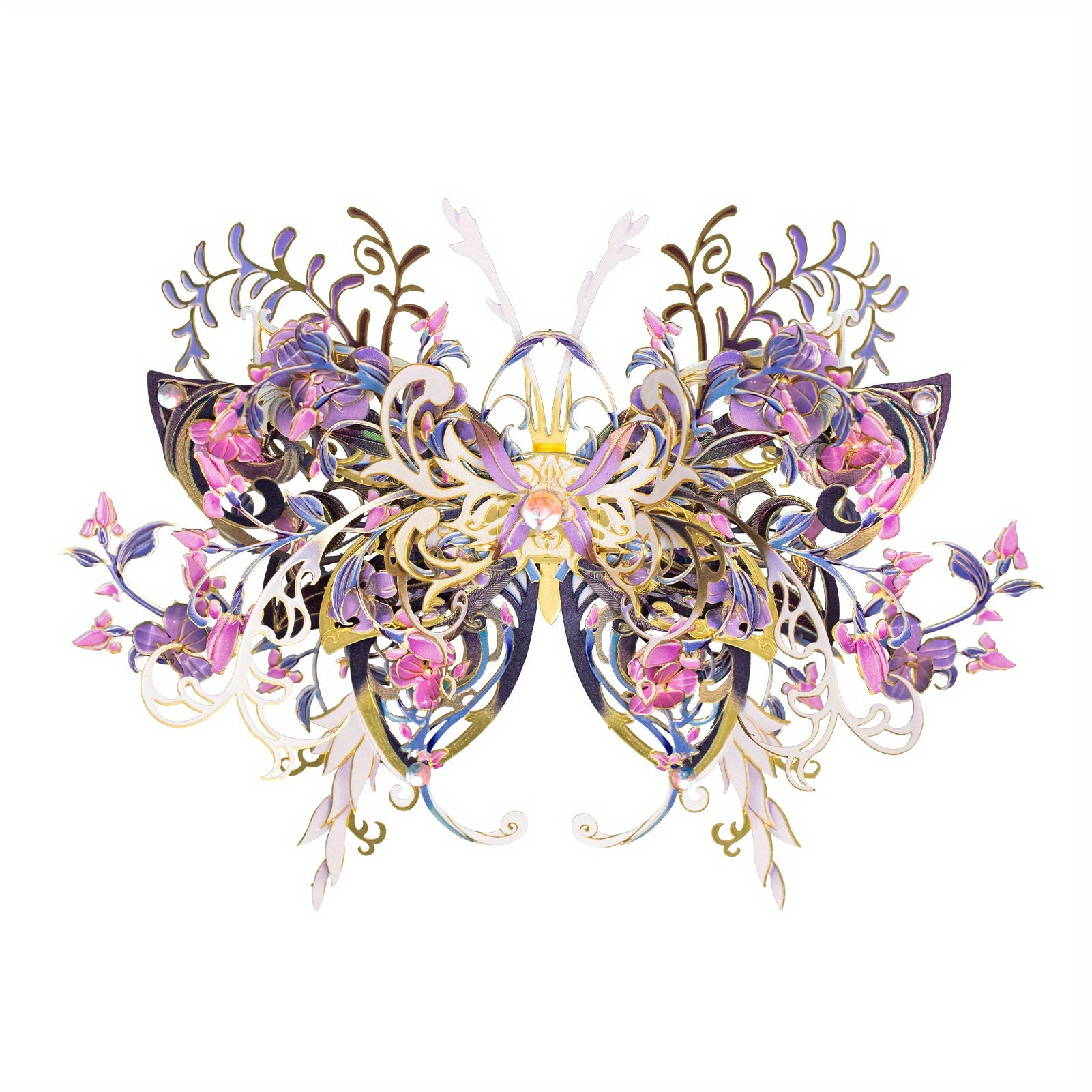3D Butterfly Love Flower Metal Puzzle Assembly Toy DIY Gift For Girlfriend