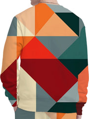 Men's Block Print 2 Piece Outfit - Sweatshirt & Sports Trousers