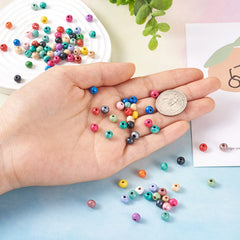 300pcs Round Natural Wood Beads 5-6x6-7mm Hole 2-3mm