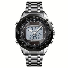 Waterproof Military Watch Stainless Steel Band Analog Sports Quartz