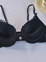 2pcs Lace Push Up Bras Front Buckle Women's Lingerie