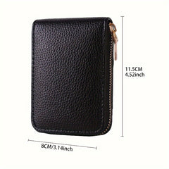 Men's PU Leather Card Case Coin Cards Holder Bag