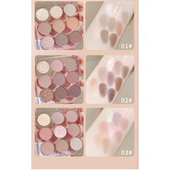 Milk Tea Brown Coral Eyeshadow Palette - 9 Colors