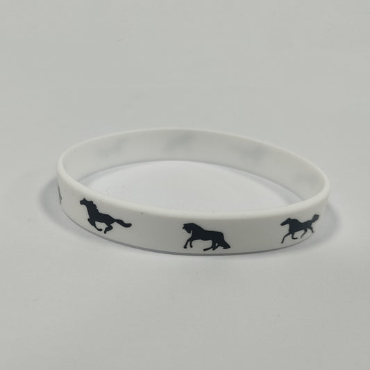 4pcs Solid Color Silicone Horse Bracelets For Party