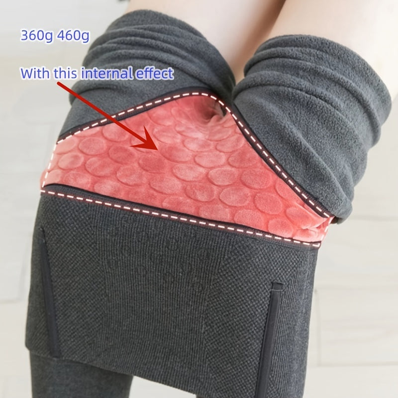 Plush Lined Tights High Waist Thermal Leggings Women's Stockings