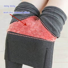 Plush Lined Tights High Waist Thermal Leggings Women's Stockings