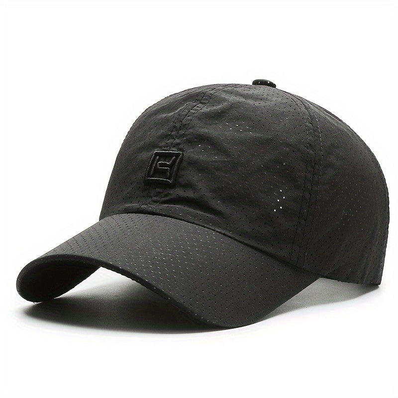 Embroidered Perforated Hat Outdoor Baseball Cap Men's Sport Cap Polyester