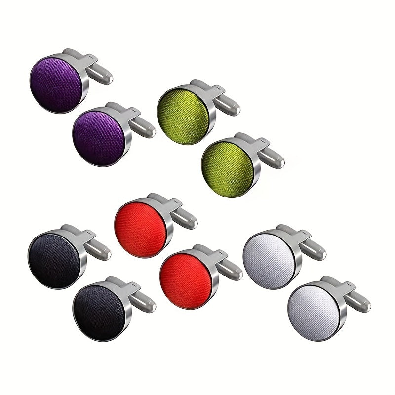 Men's Small Round Business Cufflinks