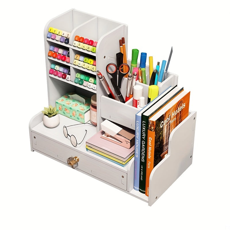 Pen Holder Drawer Office Supplies Stationery Box Storage Rack