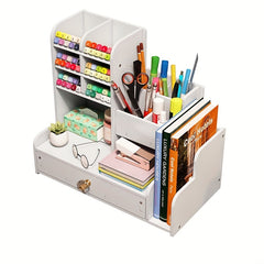 Pen Holder Drawer Office Supplies Stationery Box Storage Rack
