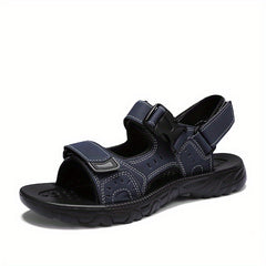 Men's Open Toe Hook And Loop Sandals Non Slip Beach Shoes Summer