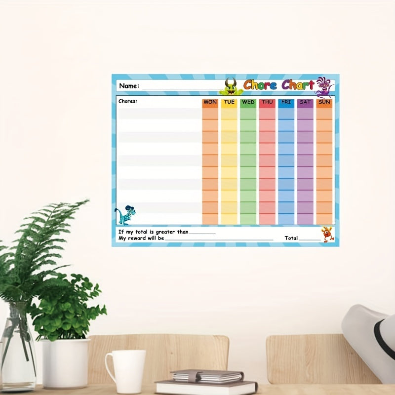 1Pc Self Discipline Schedule Wall Sticker for Students' Rooms