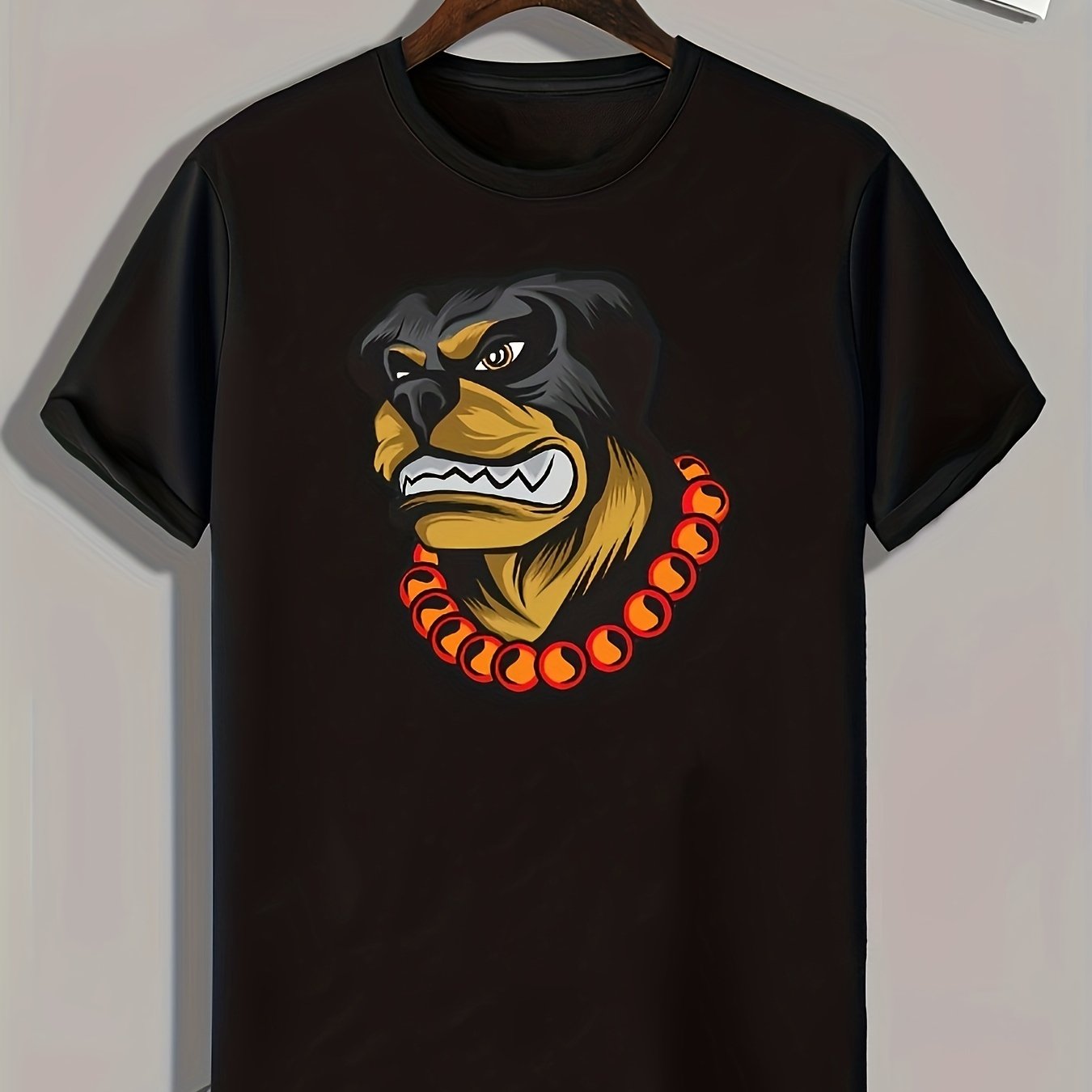 Dog Pattern Print Men's Comfy Sports T-Shirt