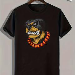 Dog Pattern Print Men's Comfy Sports T-Shirt