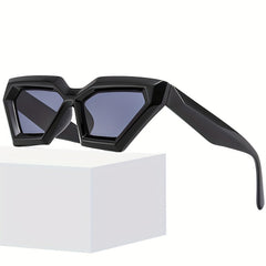 Futuristic Polygonal Cat Eye Sunglasses UV Protection