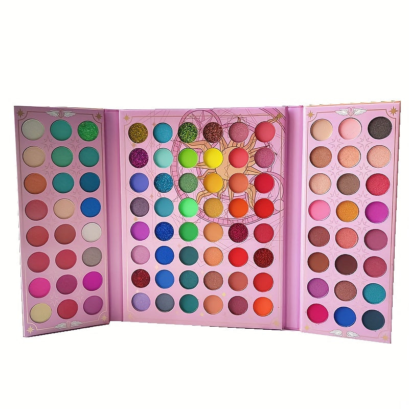 96 Colors Retro Eyeshadow Palette Pearly Matte Finish Magic Card Makeup Gift
