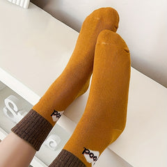 5 Pairs Letter Print Mid Tube Socks for Women