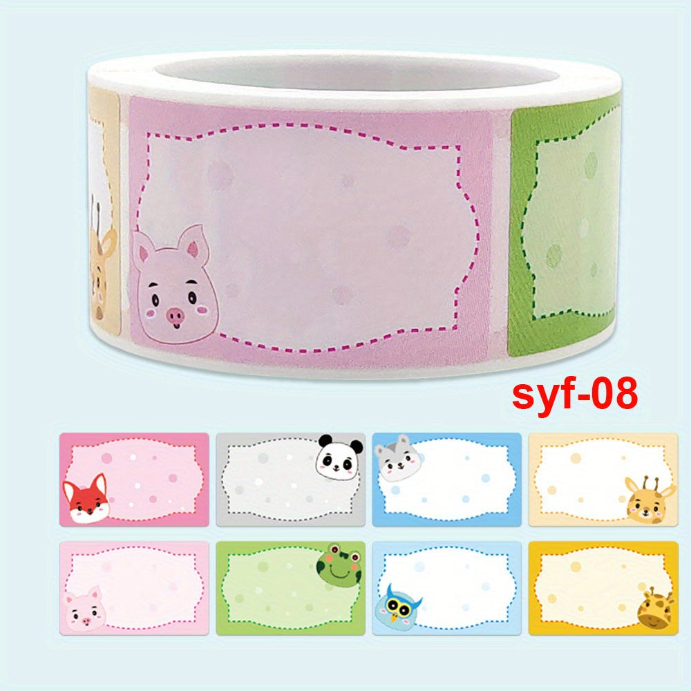 200pcs Roll Cartoon Name Sticker 1.57in 2.0.98in Self-adhesive Label Stickers