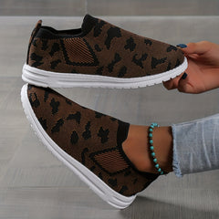 Women's Colorblock Flying Woven Sneakers Lightweight Elastic Shoes