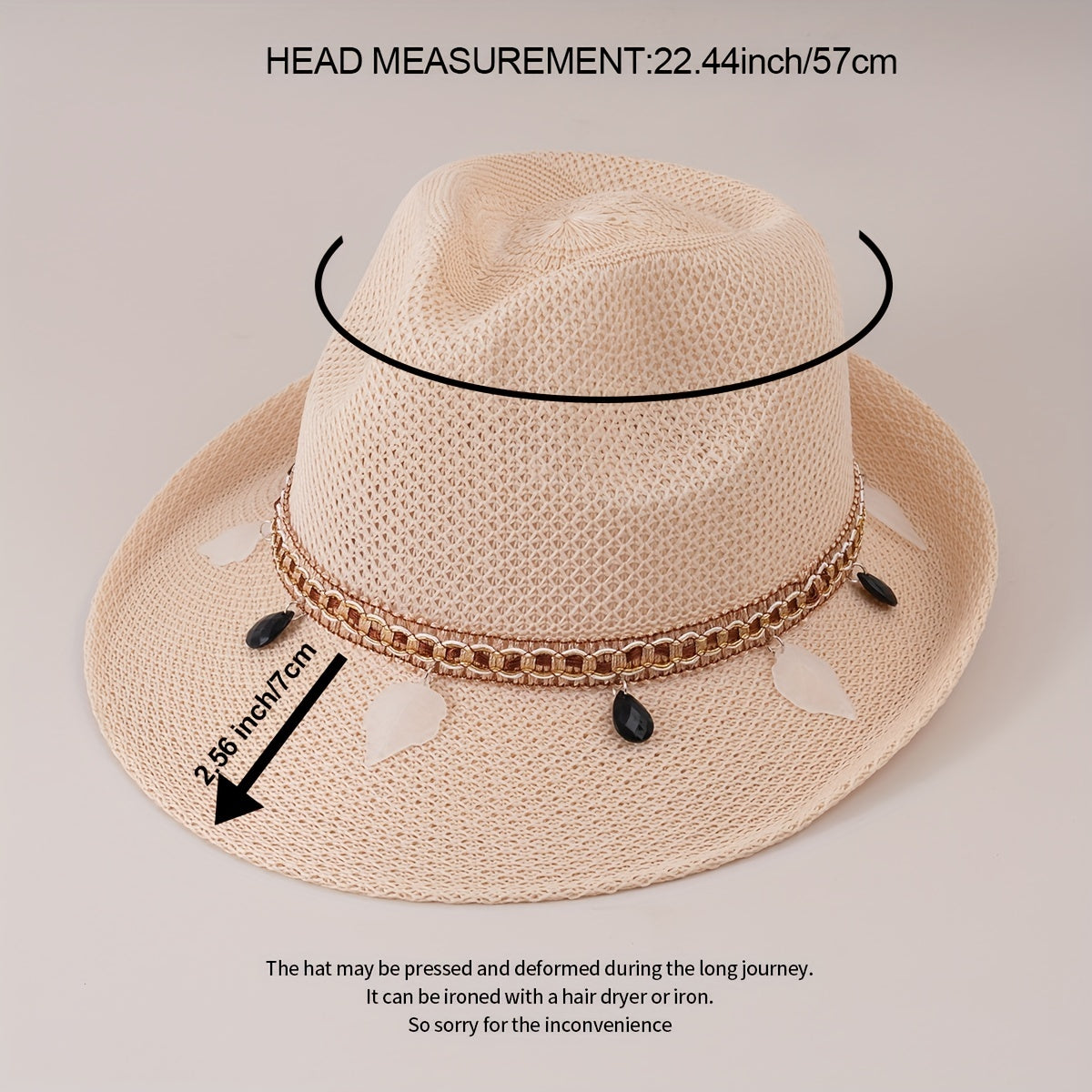 Youth Straw Jazz Top Hat Gentleman Sunshade Outdoor Summer Hat