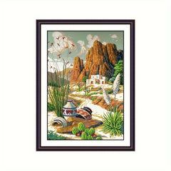 DIY Cross Stitch Kit Silk Road Landscape Pattern