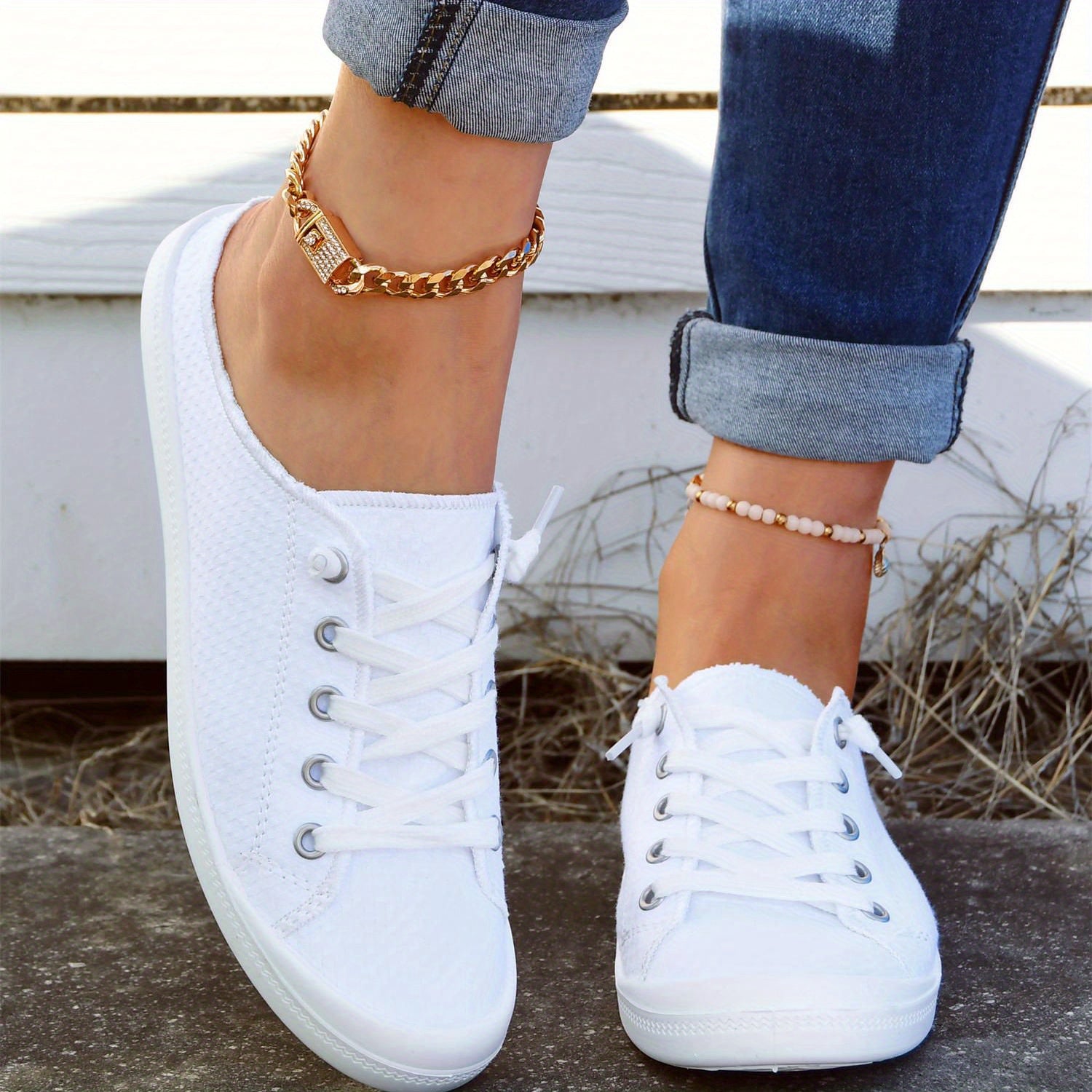 Women's Slip on Mules Sneakers Lace Up Lightweight Walking Shoes