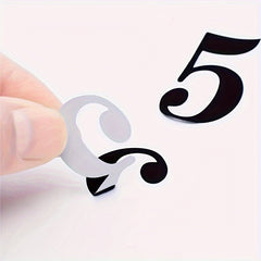 4 Sheets Large Waterproof Number Stickers Number Labels