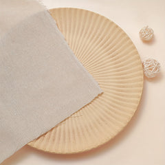 Rectangle Linen Tablecloth Beige Stain Resistant for Kitchen Dining