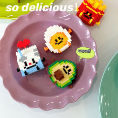 Building Block Toys Happy Food Play Series